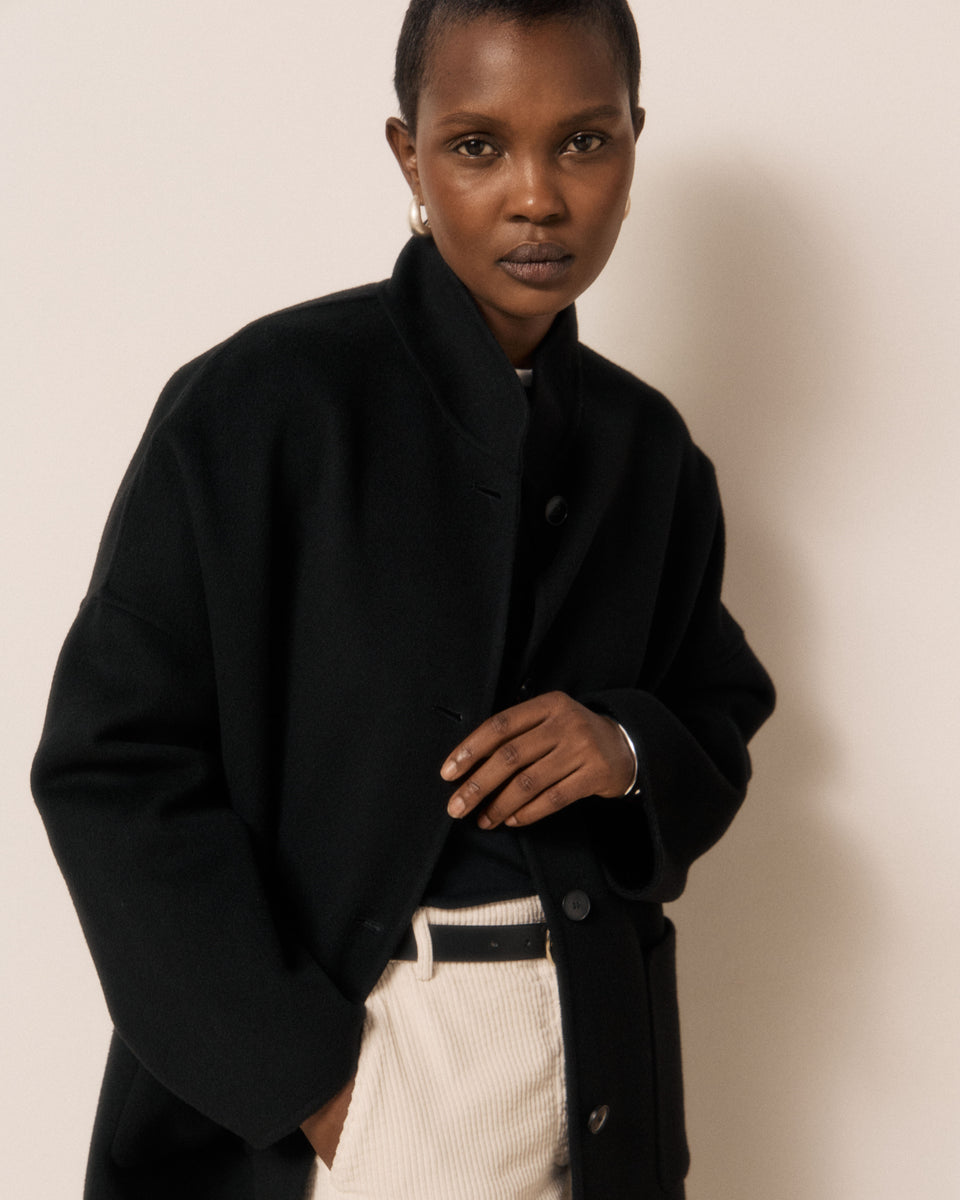 Vadim Women's Black Double-faced Wool Jacket - Image 2