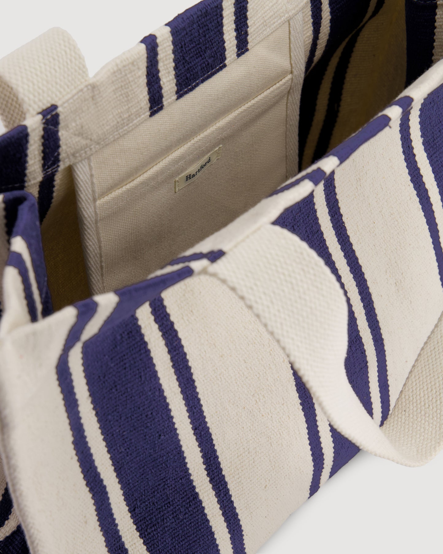 Sac Femme en Coton Rayé Bleu Marine Emilio