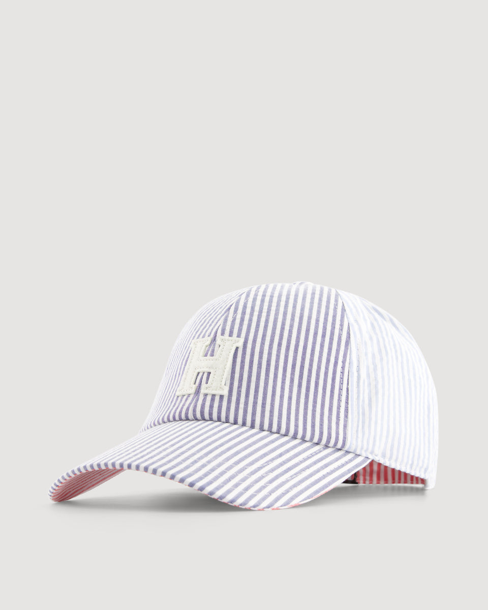 Cap H Men's Multicolor Seersucker Patchwork Cap - Image 3