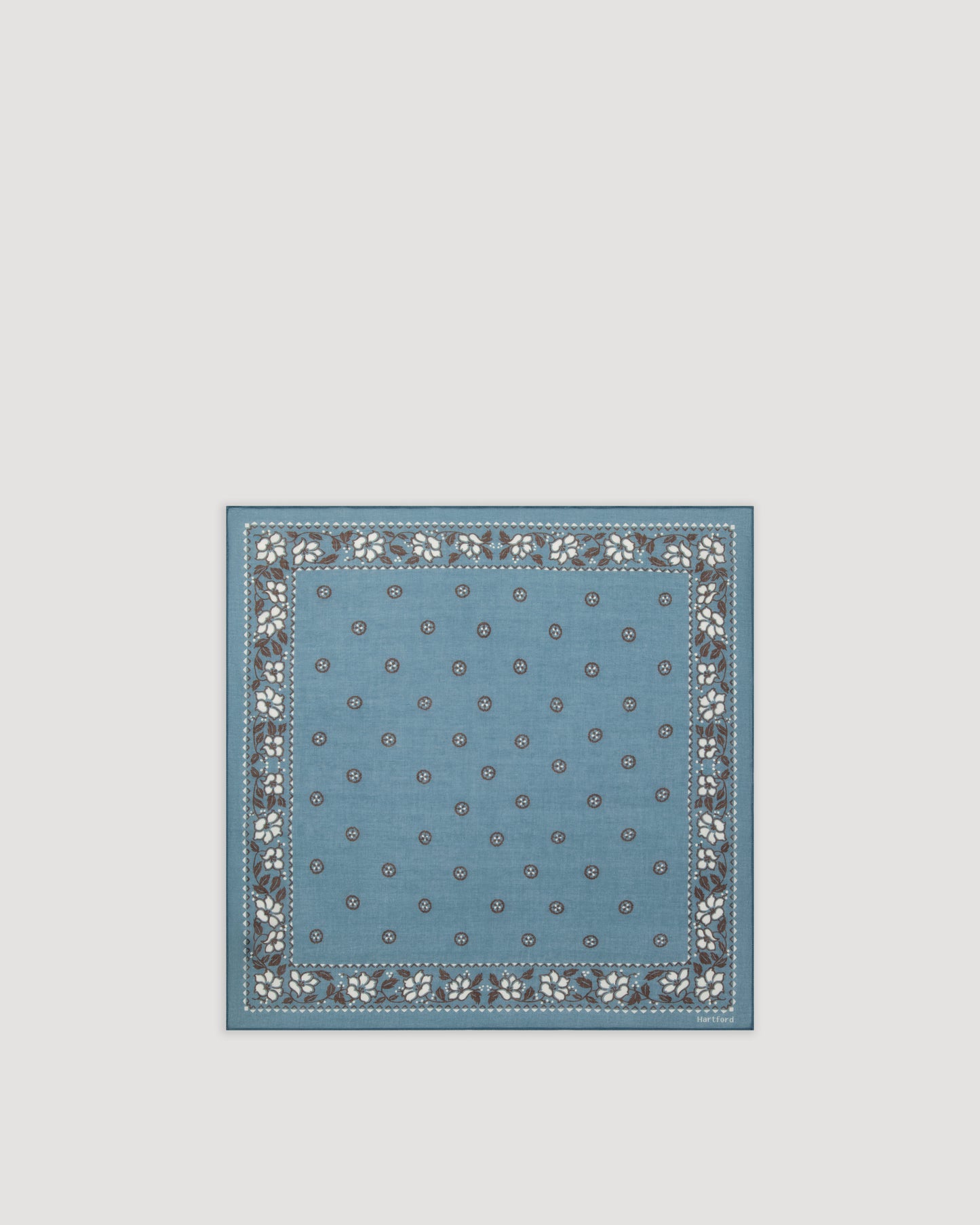 Pañuelo de Voile de algodón azul denim para mujer