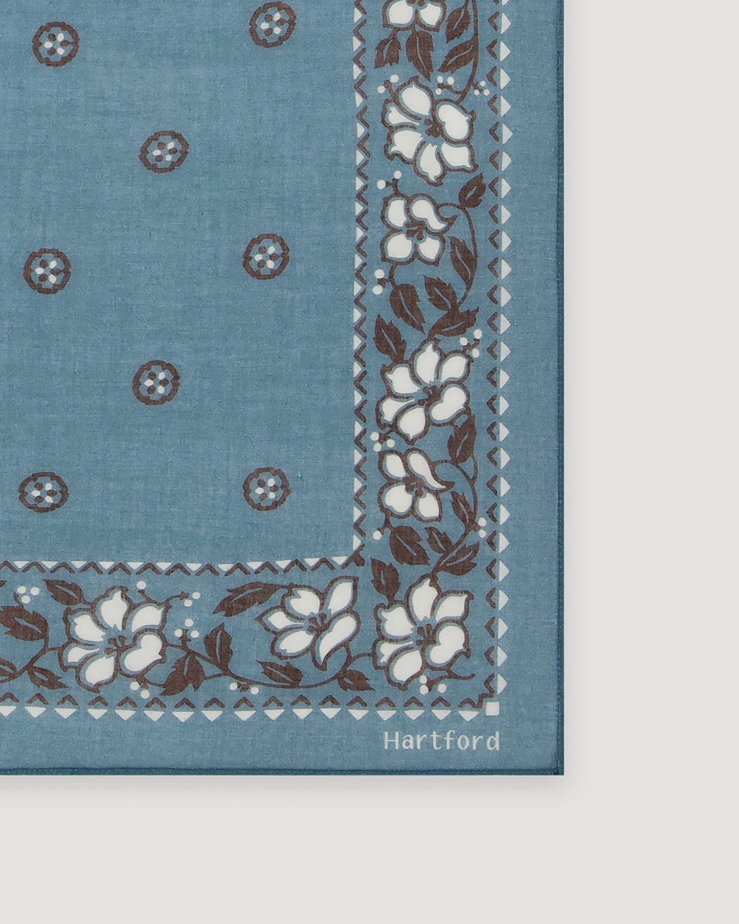 Pañuelo de Voile de algodón azul denim para mujer