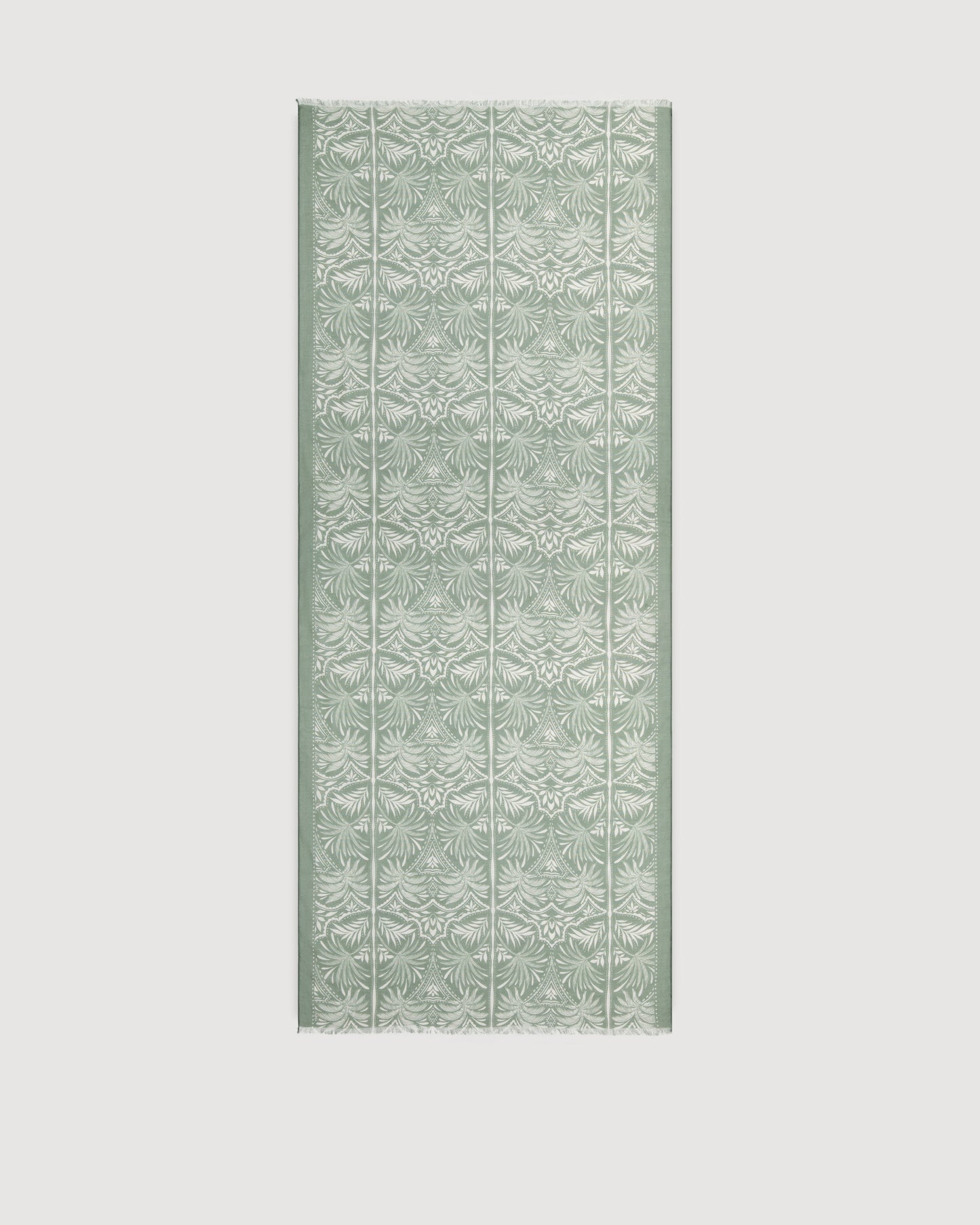 Palm Women's Green Cotton Voile Scarf