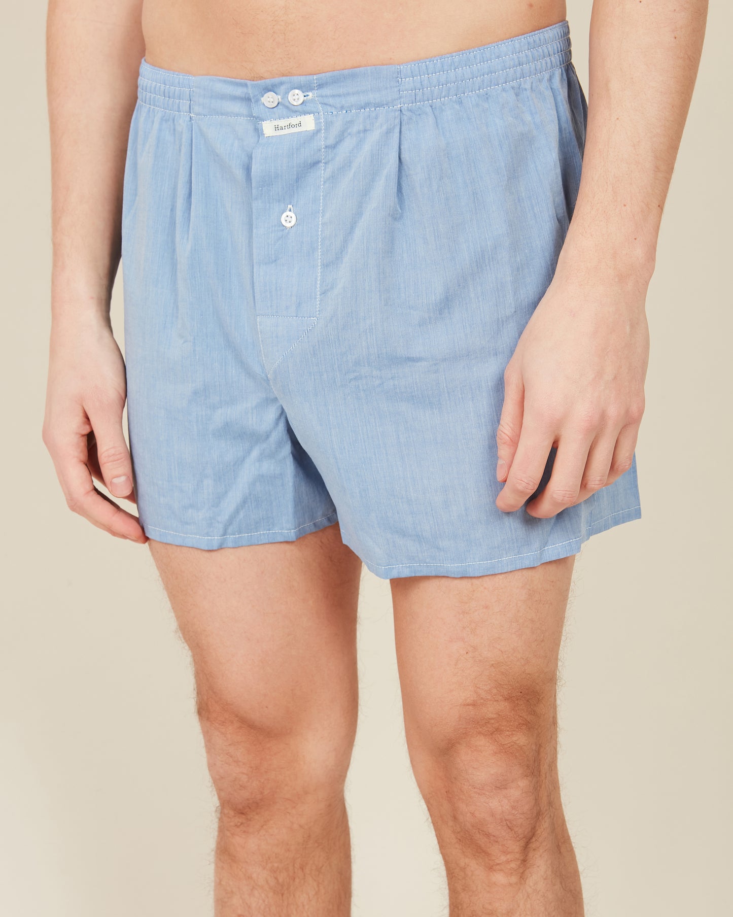 Men's plain cotton boxer shorts