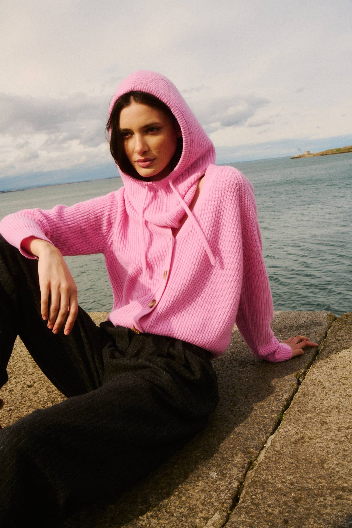 Moena Women's Pink Wool & Cashmere Sweat