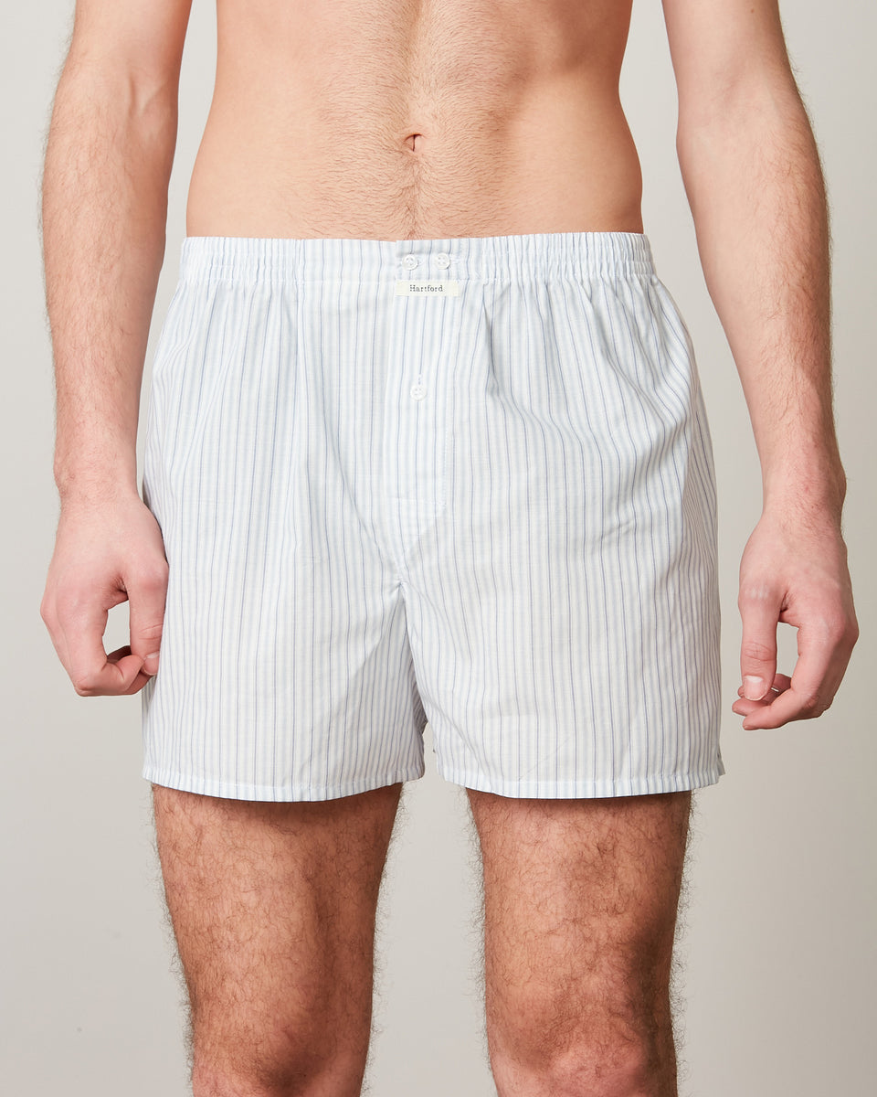 Men's striped cotton boxer shorts - Image 3
