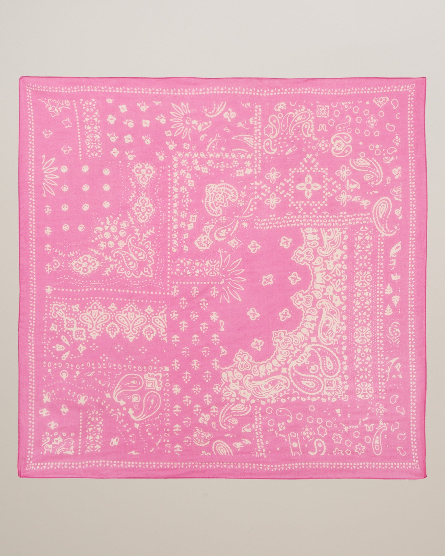Women's Pink Patchwork Printed Cotton Bandana
