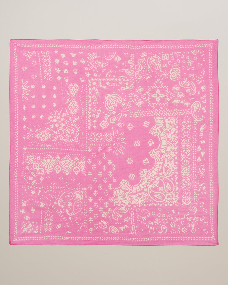 Women's Pink Patchwork Printed Cotton Bandana - Image alternative