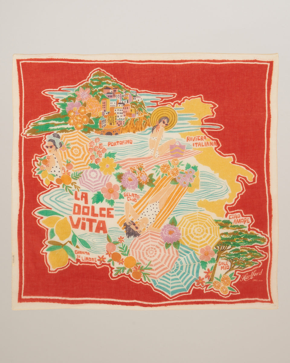 Souvenir Women's Orange Cotton Bandana - Image alternative