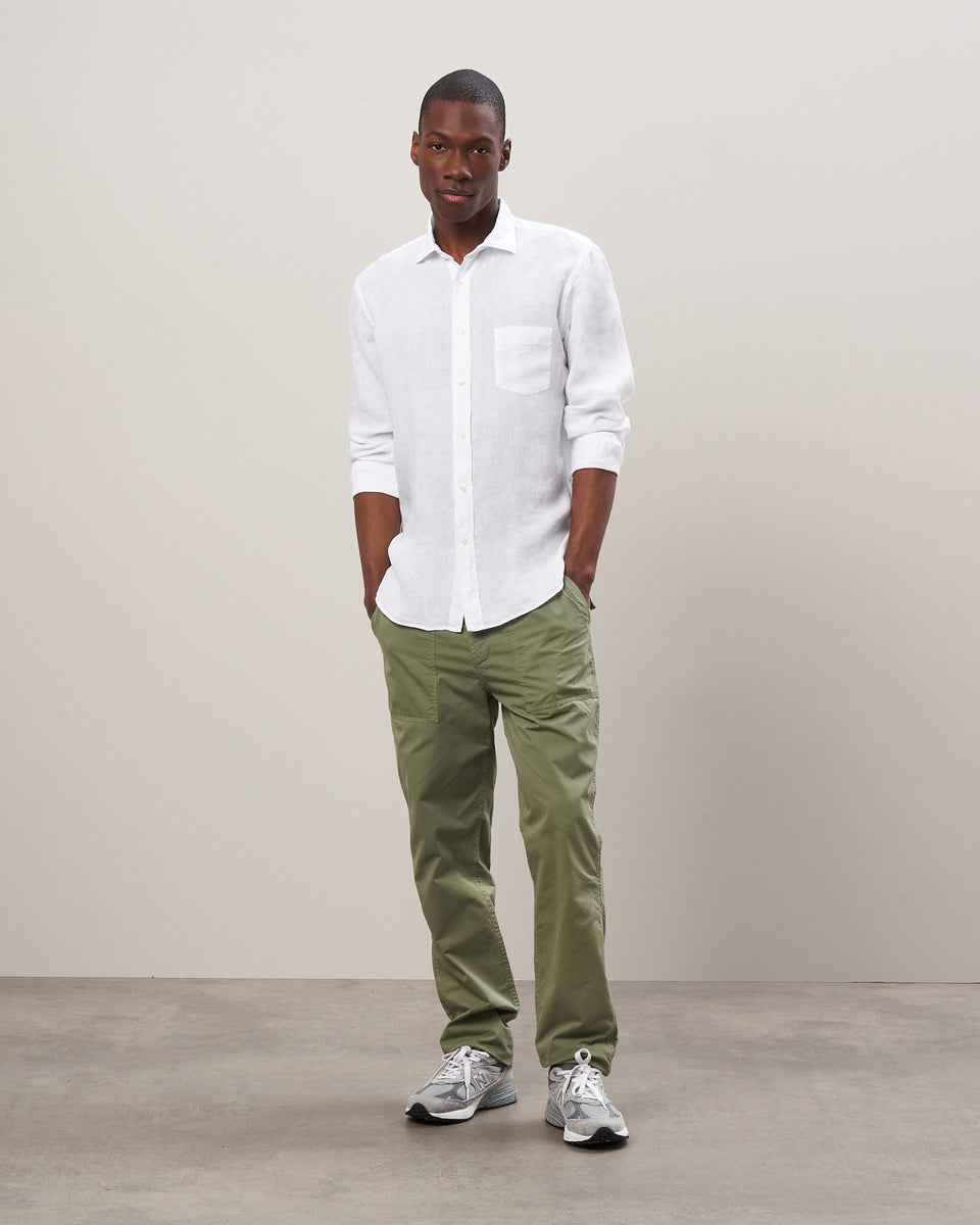 Paul Men's White Linen Shirt Paul - Image alternative
