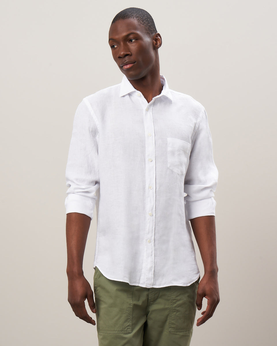 Paul Men's White Linen Shirt Paul - Image principale