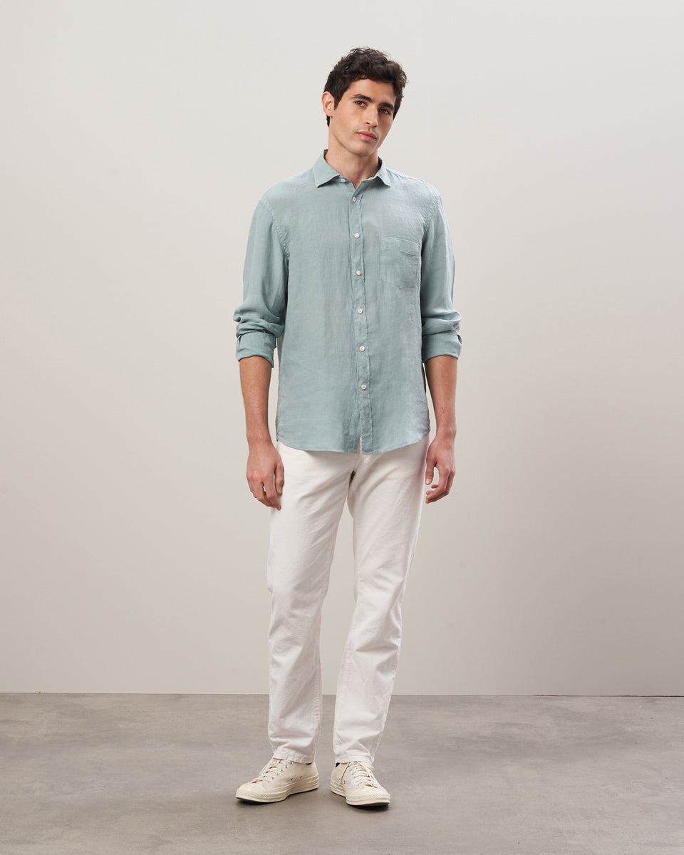 Paul Men's Sage Linen Shirt Paul - Image alternative