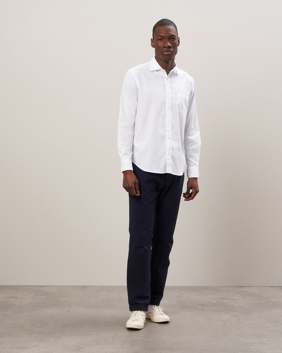 Paul Men's White Cotton Piqué Shirt - Image alternative