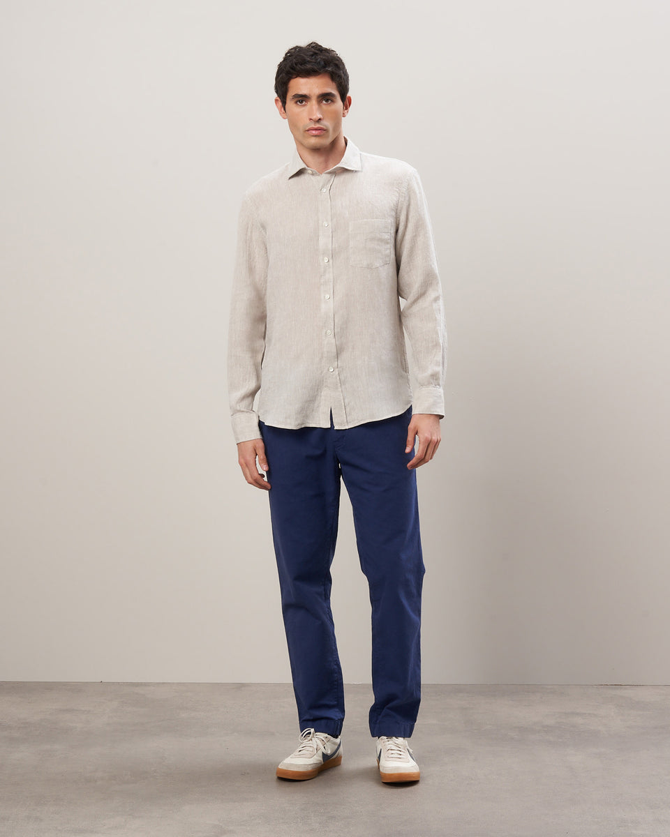 Paul Men's Sand Linen Shirt - Image alternative