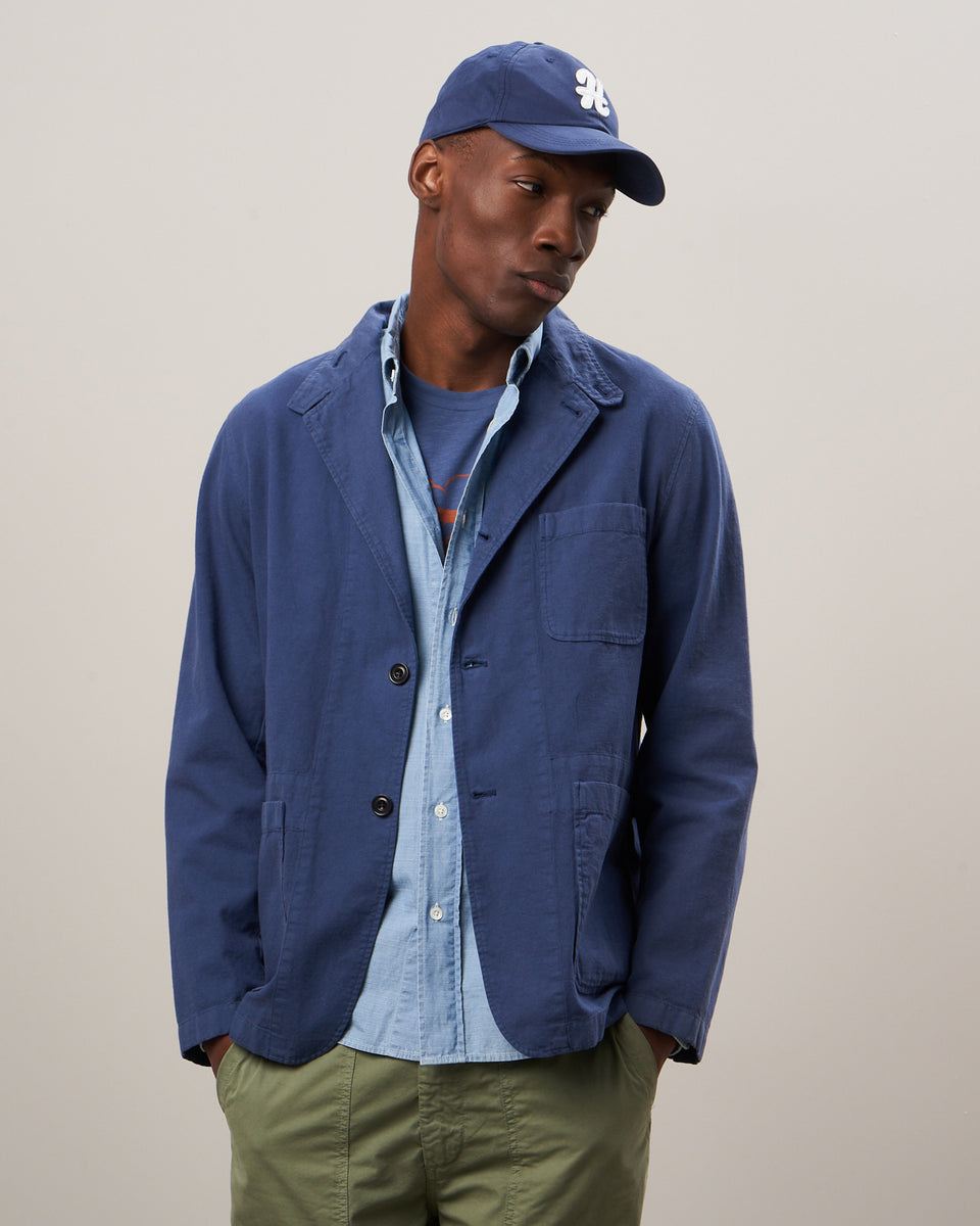 Jerome Men's Indigo Linen Jacket - Image principale