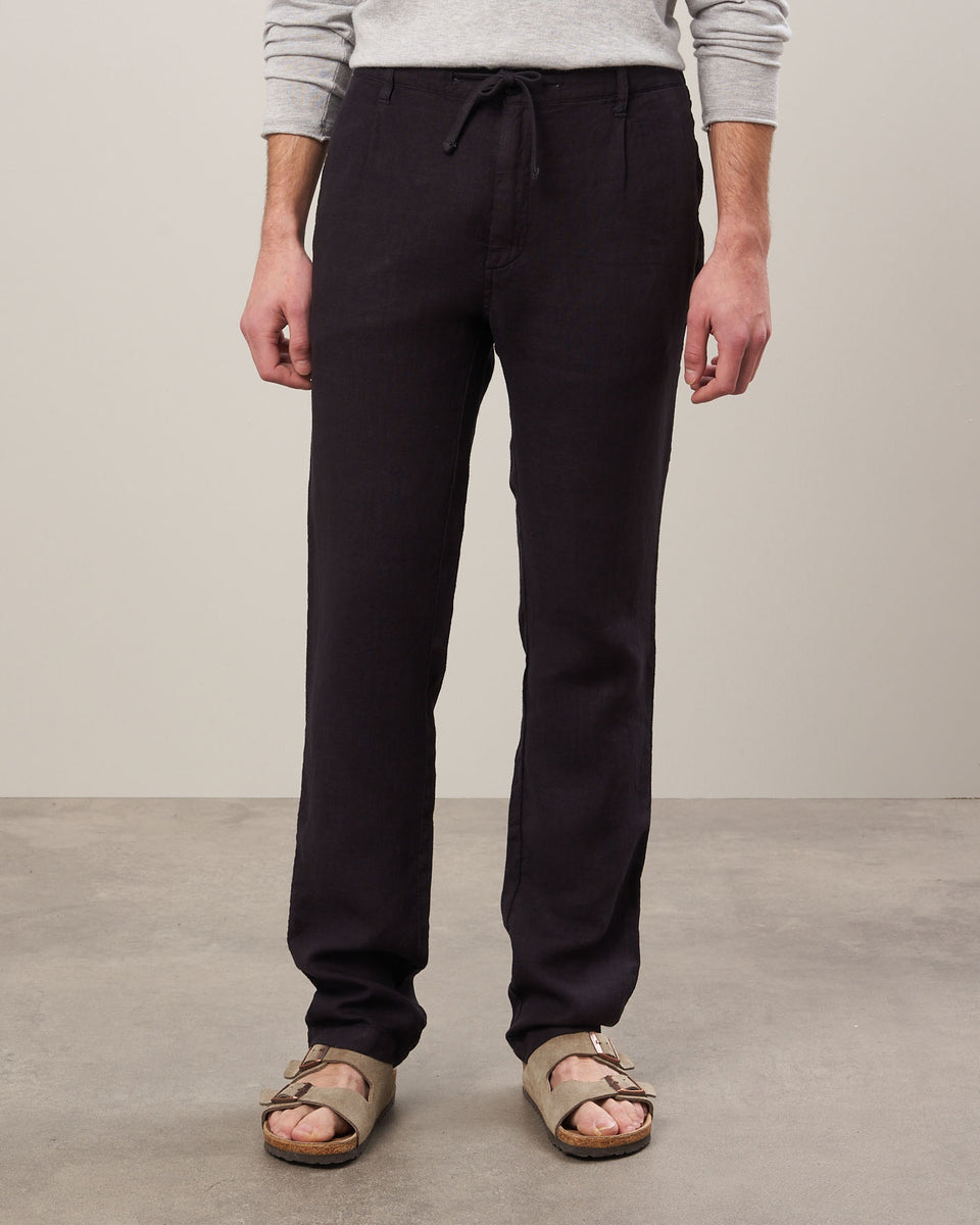 Tanker Men's Charcoal Linen Pants - Image alternative