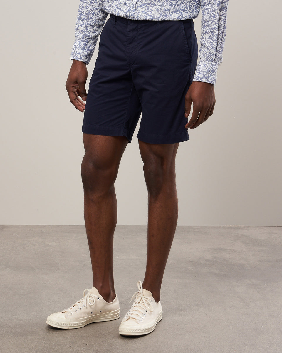 Byron Men's Navy Light Chino Shorts - Image alternative