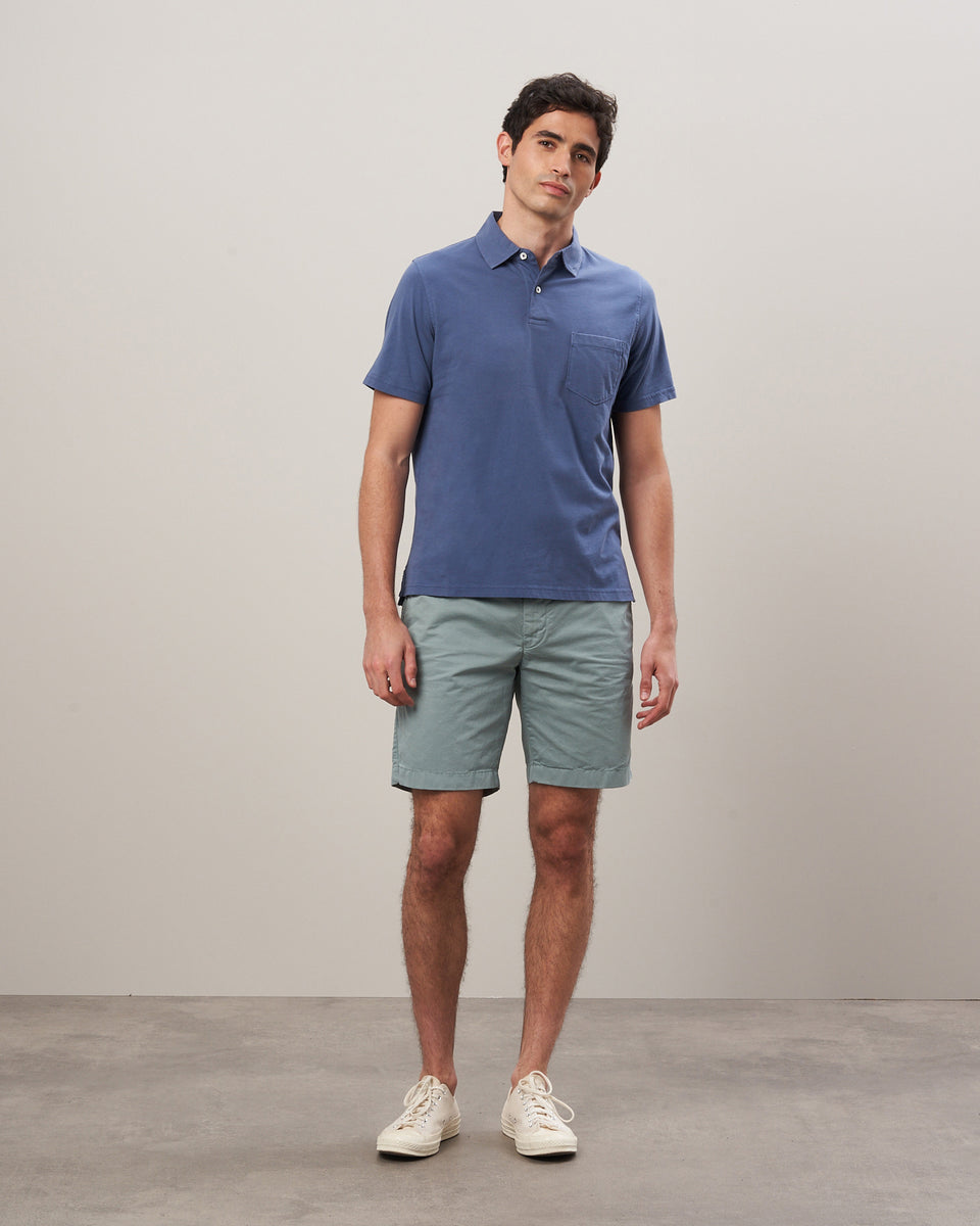 Men's Cobalt Cotton Jersey Polo - Image alternative