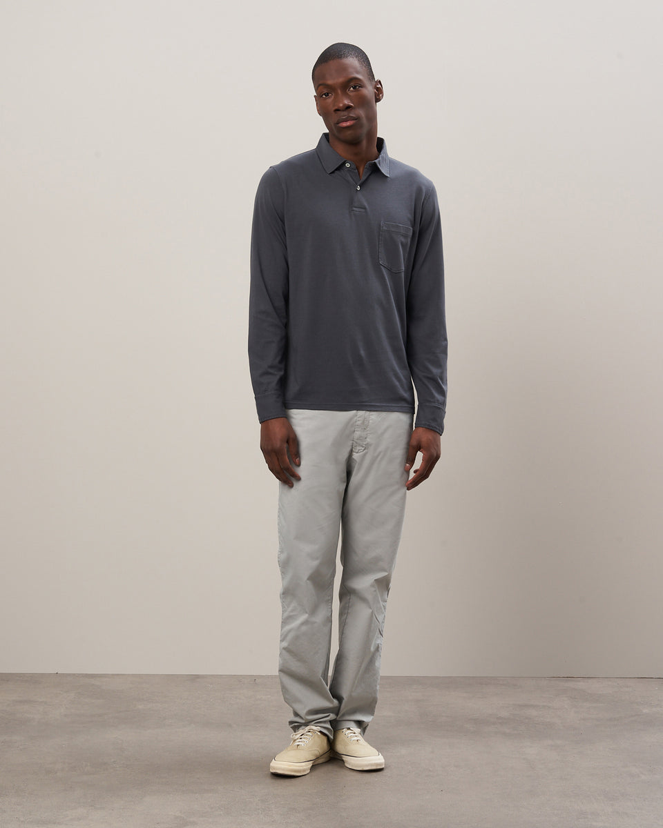 Men's Graphite Cotton Jersey Poolo - Image alternative