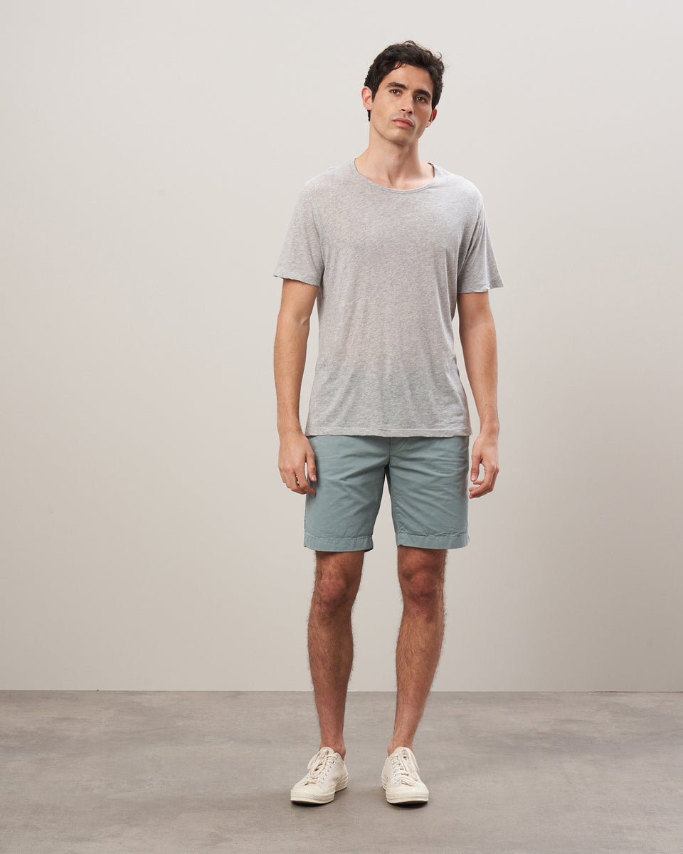 Men's Heather Grey Round-neck Light Jersey Tee Shirt - Image alternative
