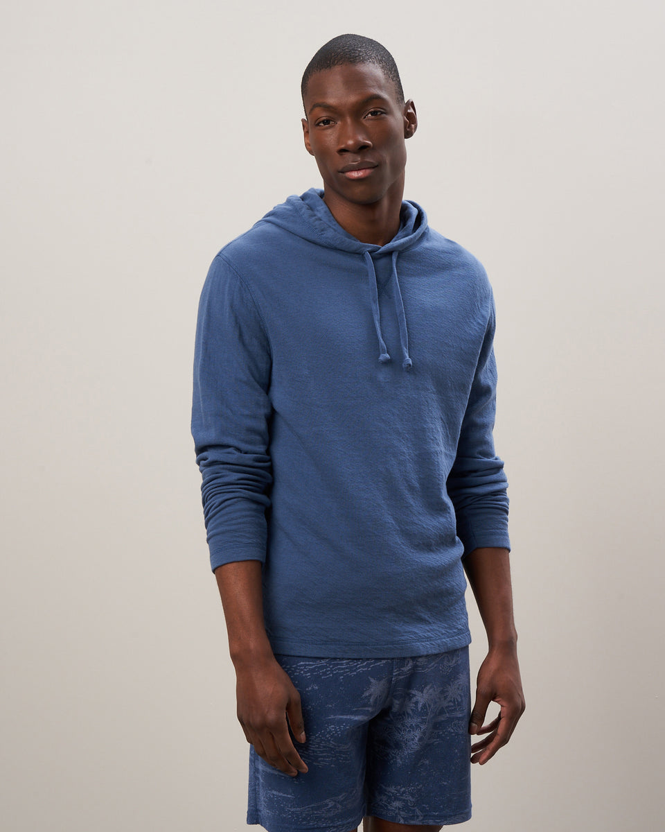 Men's Cobalt Double Face Cotton Sweatshirt - Image principale