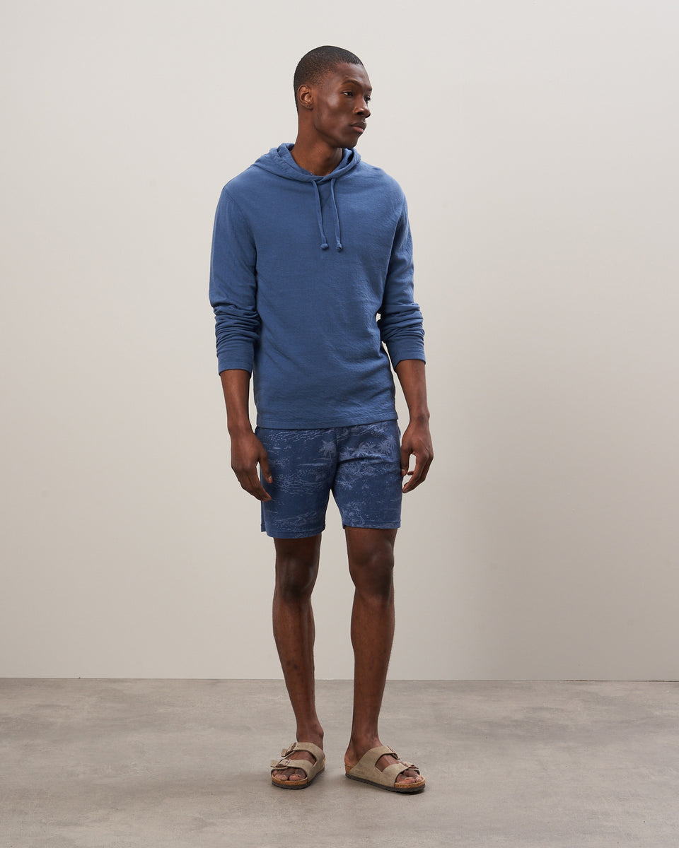 Men's Cobalt Double Face Cotton Sweatshirt - Image alternative