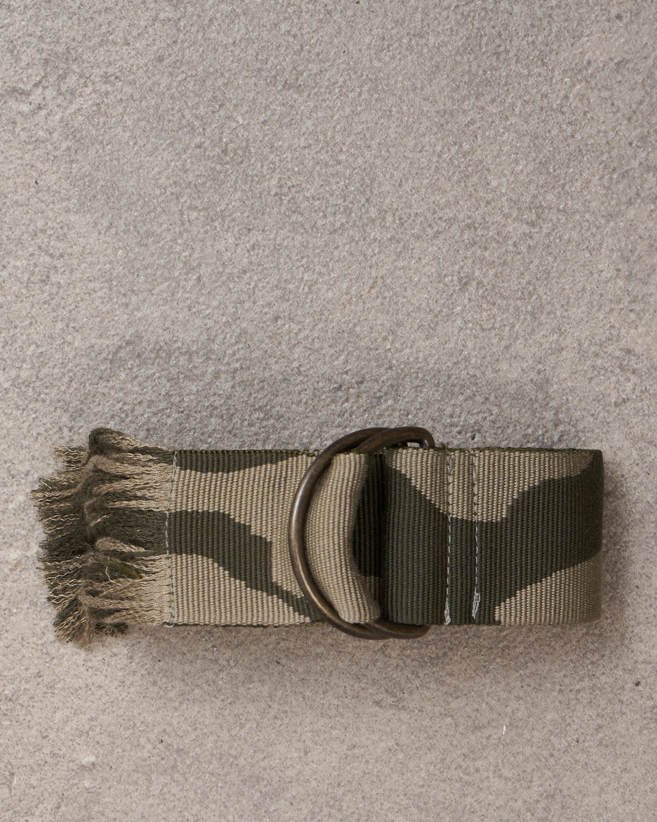 Men's Army Green Woven Belt - Image alternative