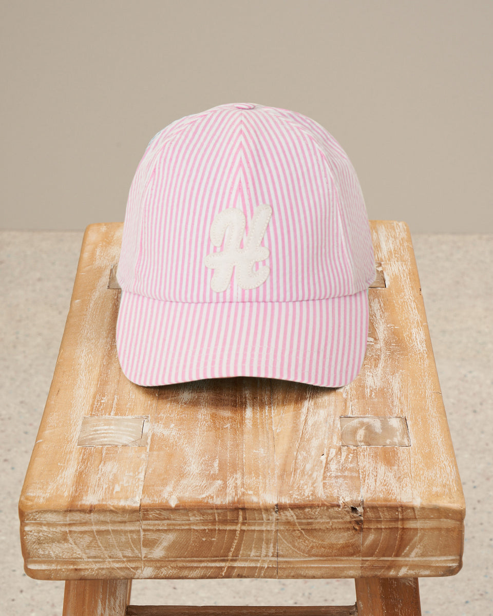 Women's Pink Seersucker Cap - Image principale
