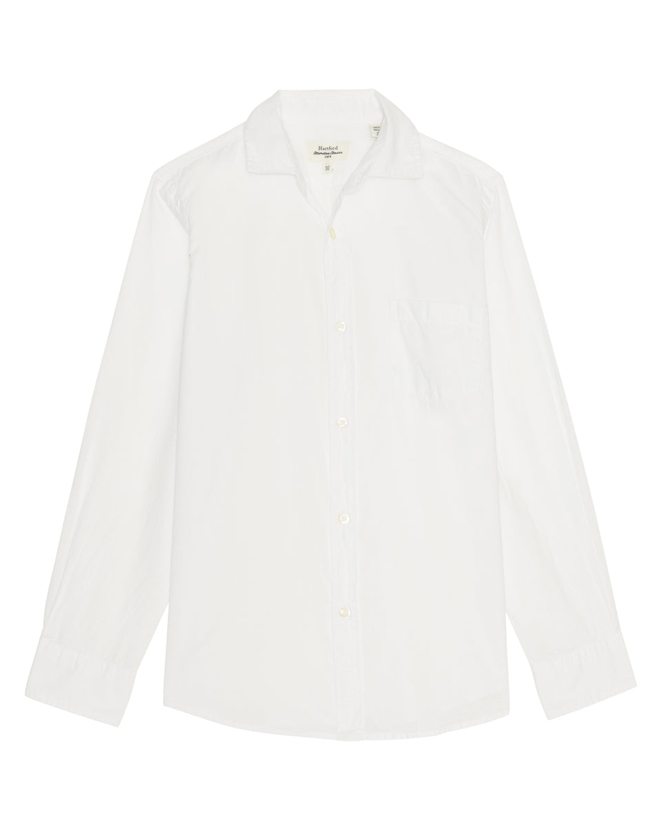 Paul Boys' White Cotton Voile Shirt - Image principale