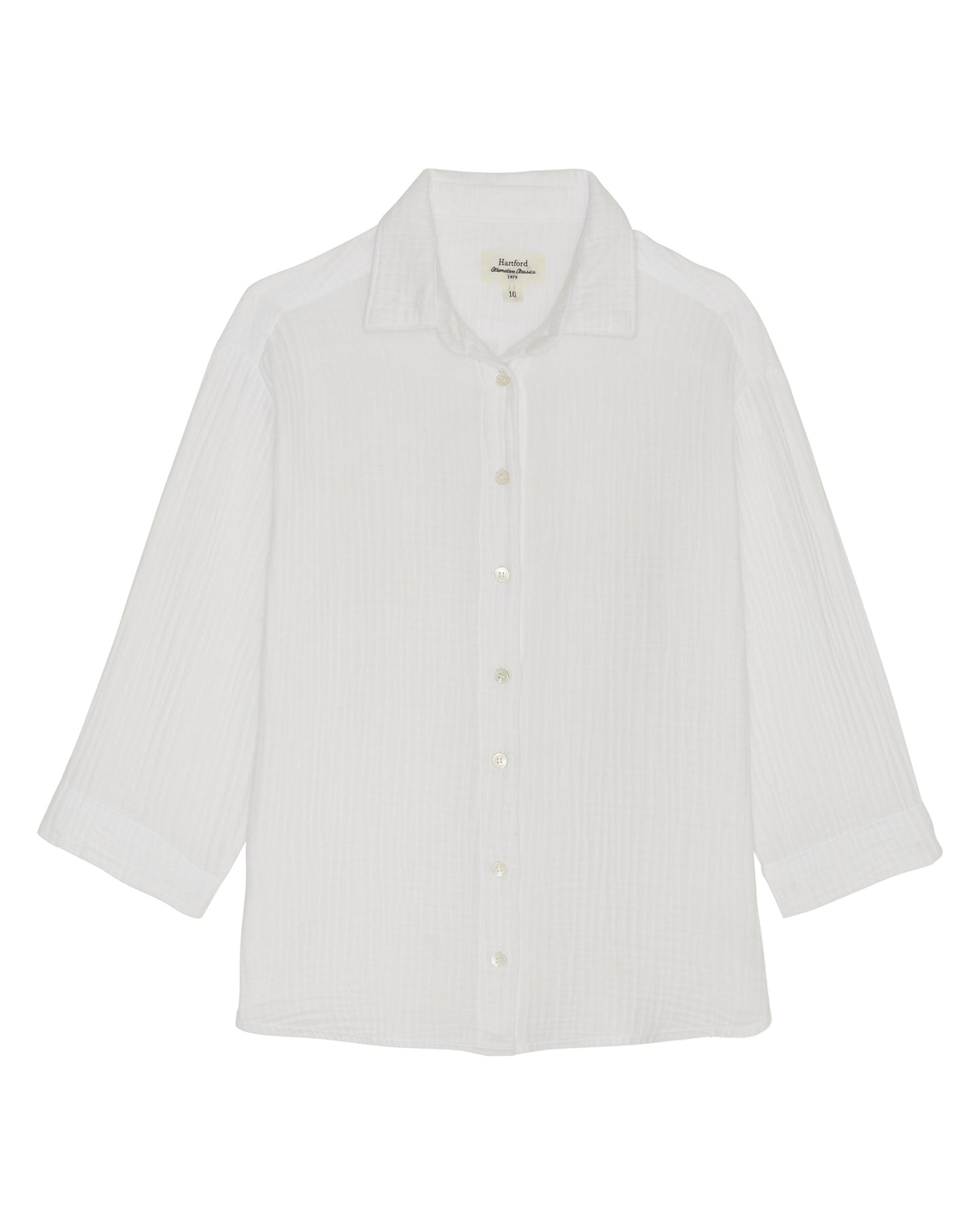 Cosy Girls' White Double Cotton Gauze Shirt