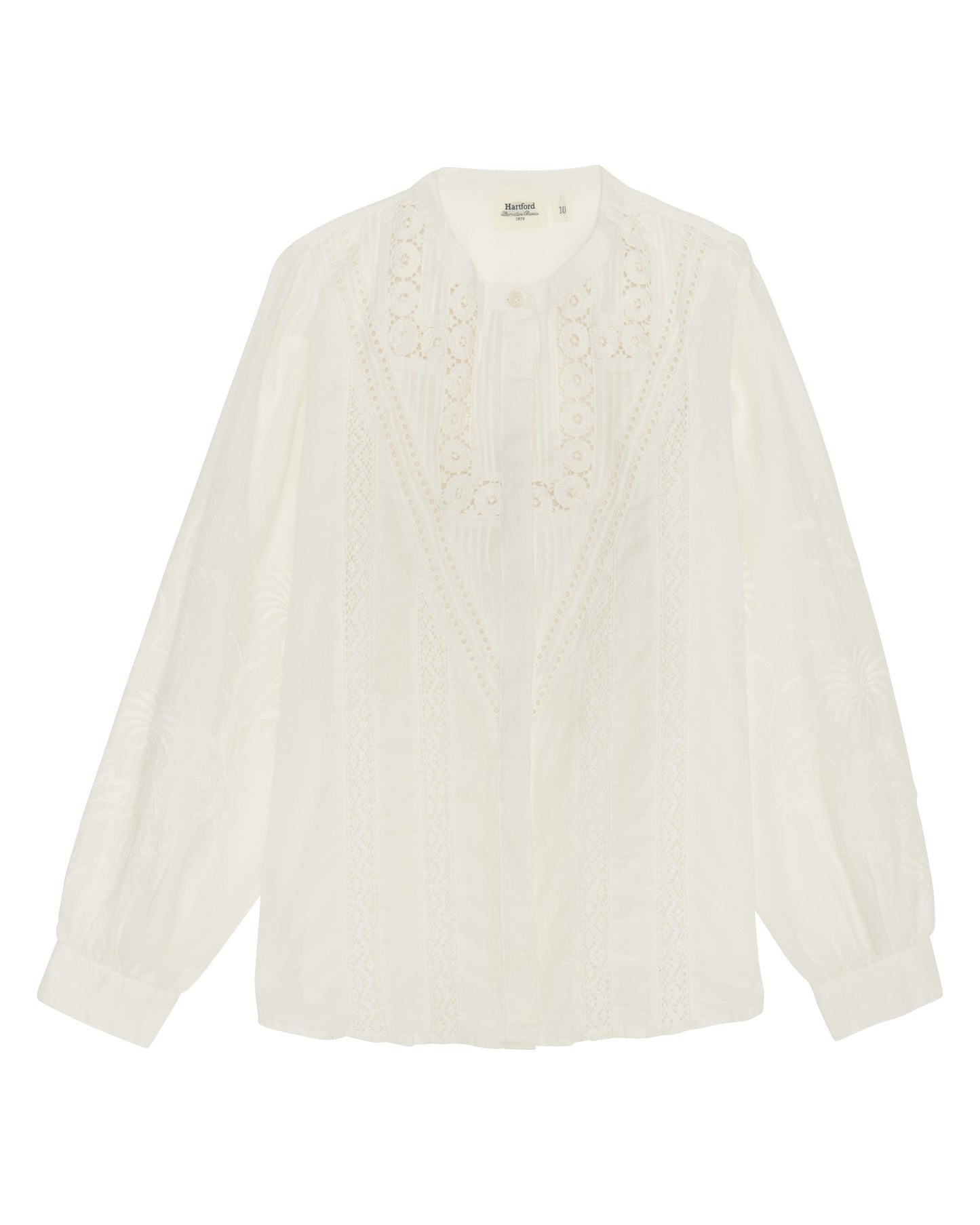 Come Girls' Off-White Cotton Voile Shirt