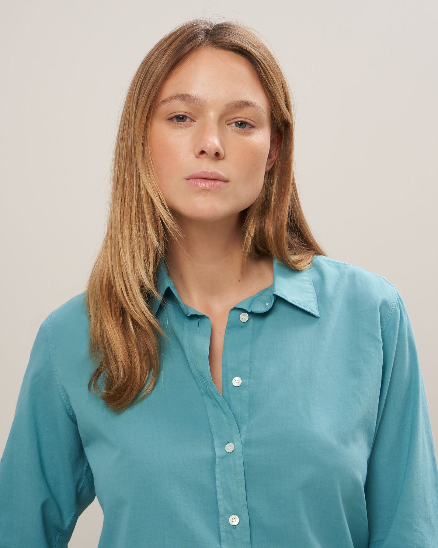 Chemise Femme en coton Bleu Lagon Coraz BBCJ607-37