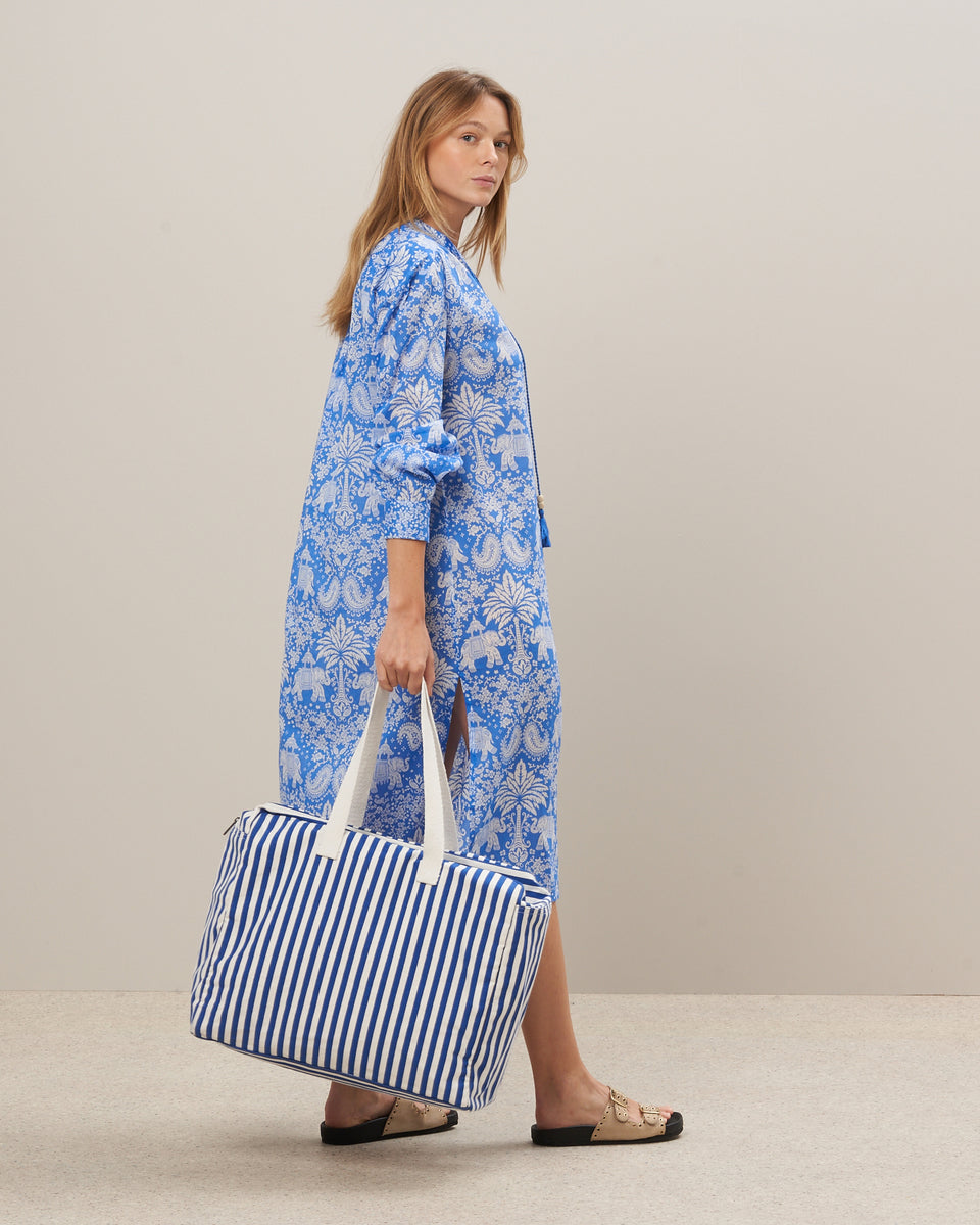 Enrica Women's Blue Cotton Bag - Image principale