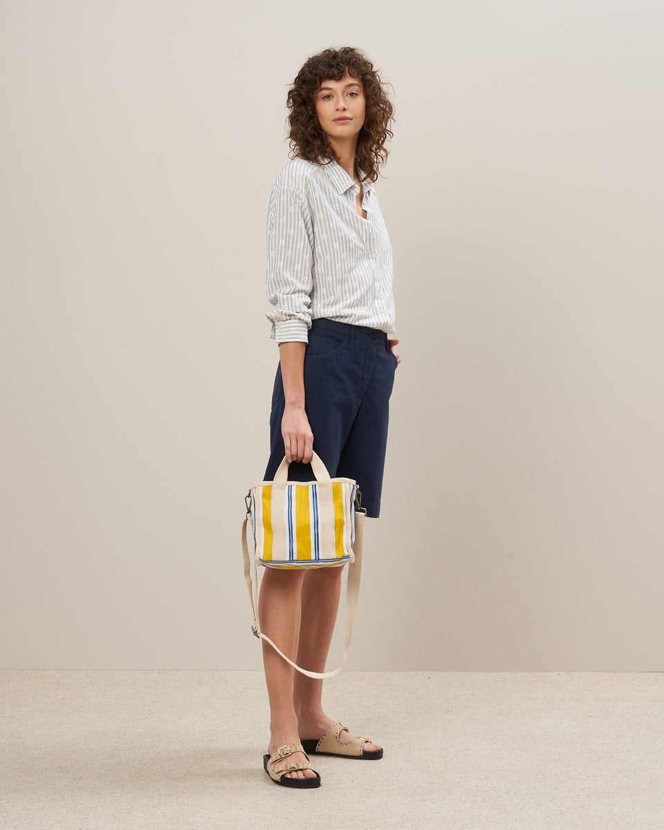 Edmond Women's Yellow & Blue Striped Bag - Image alternative