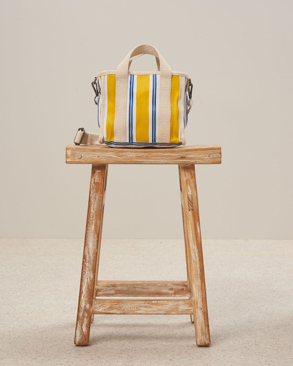Edmond Women's Yellow & Blue Striped Bag - Image principale