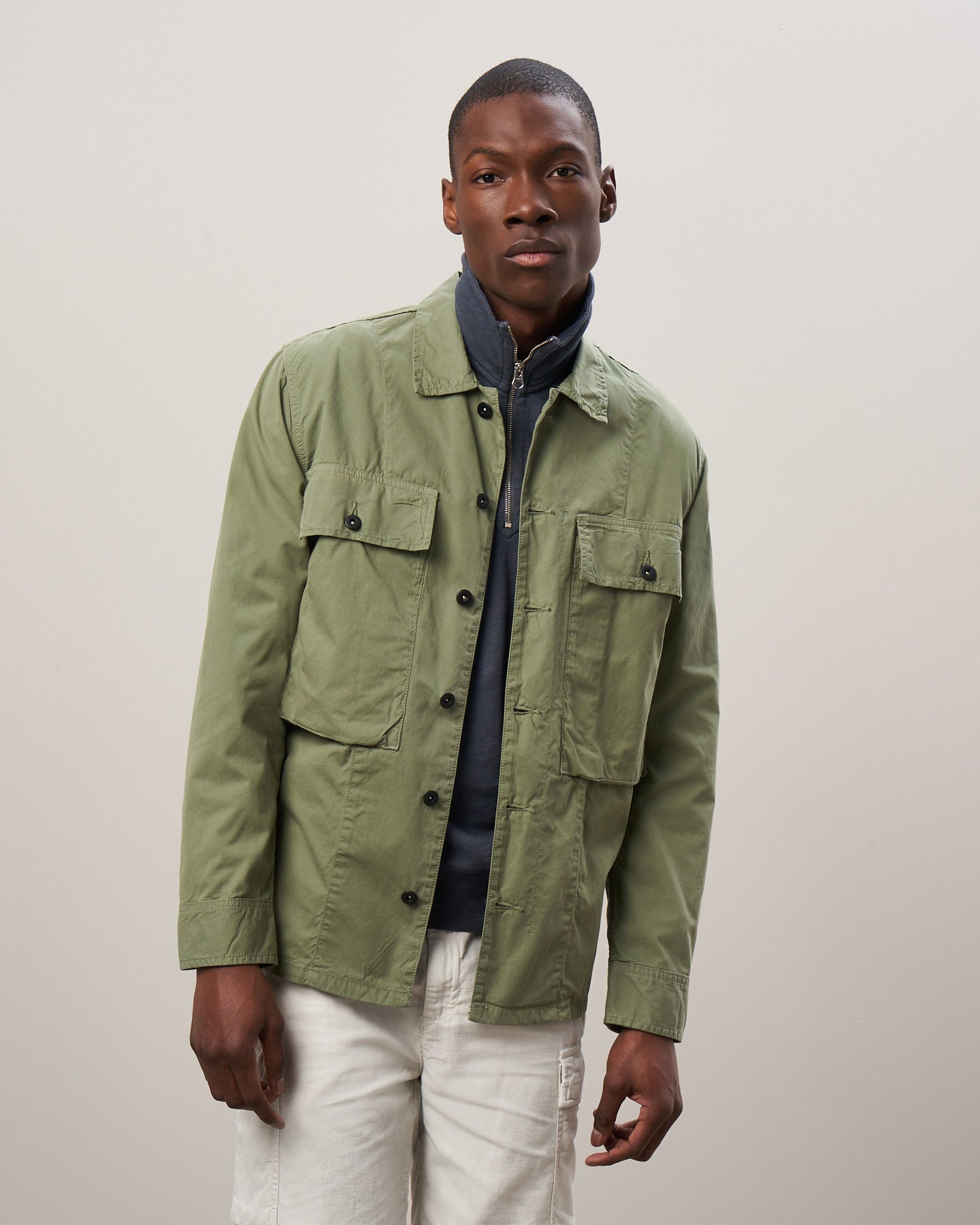 Veste Homme chino Vert militaire Darby BBE2121-02