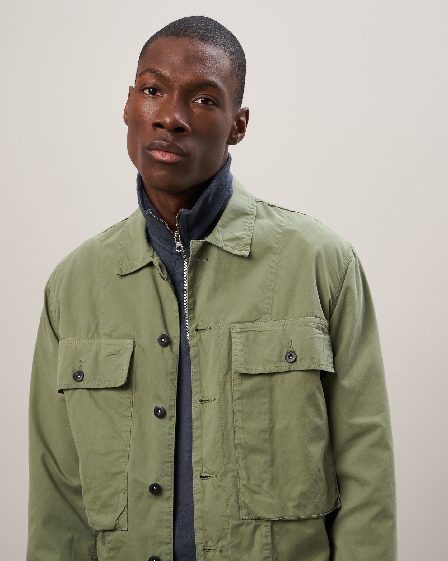 Veste Homme chino Vert militaire Darby BBE2121-02