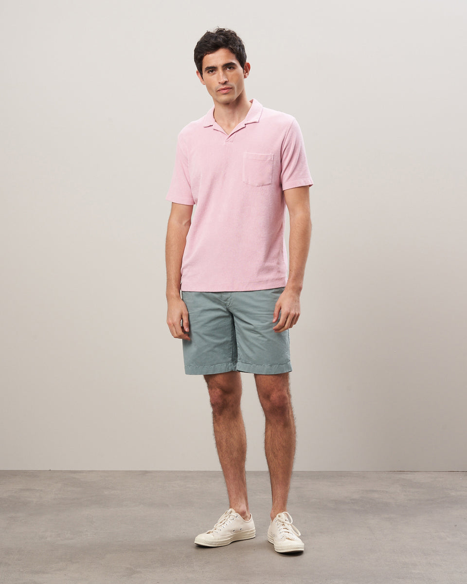 Men's Faded Pink Terry Polo - Image alternative