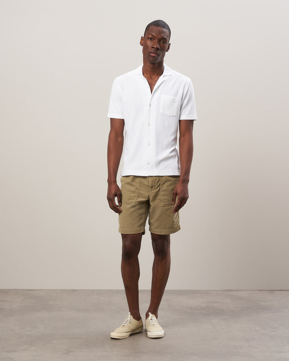 Men's White Short-Sleeved Terry Shirt - Image alternative