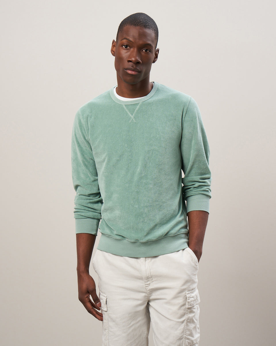 Men's Sage Terry Cloth Sweatshirt - Image principale