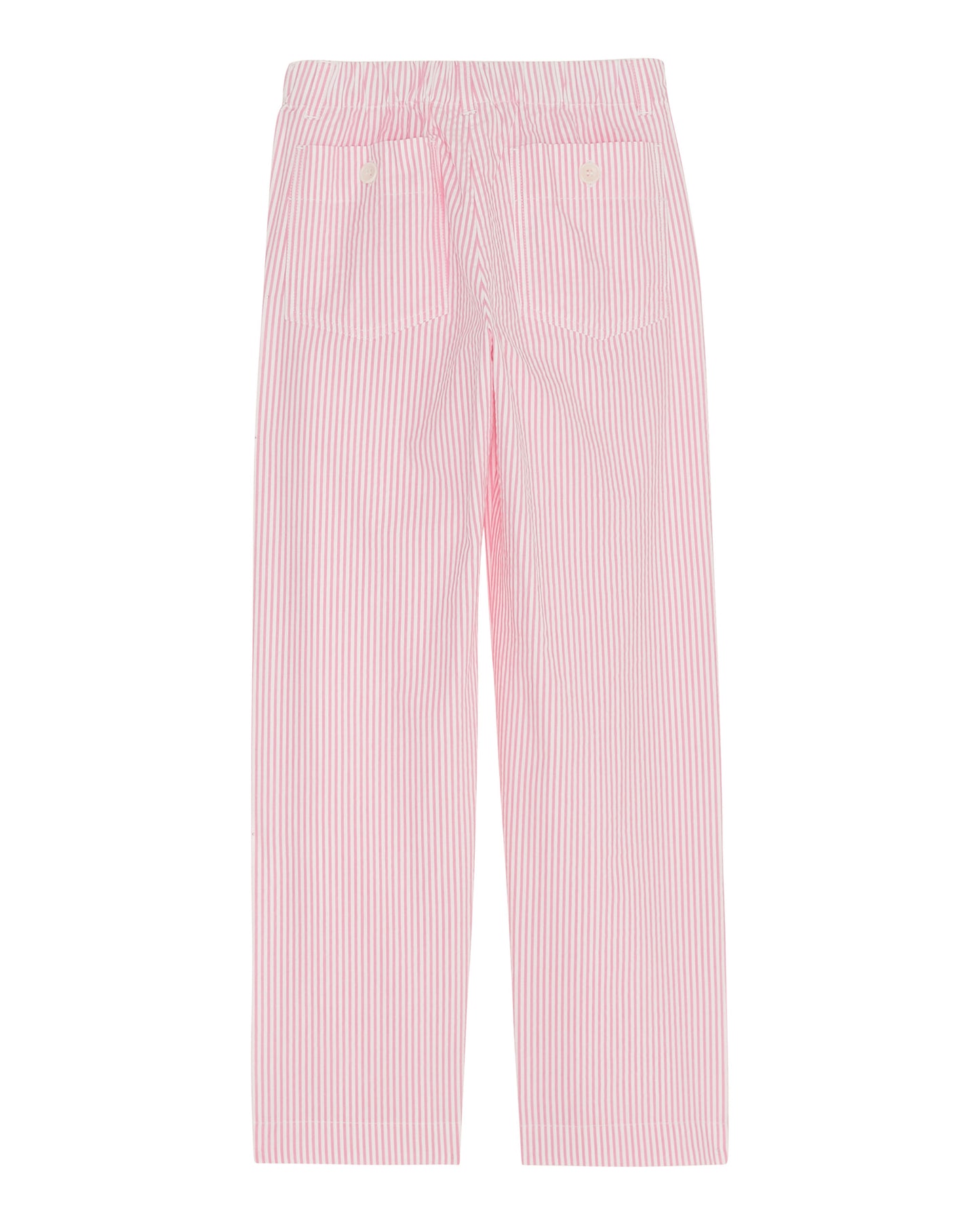 Pantalon Fille en seersucker rayé Rose Pharell BBPDB614-02