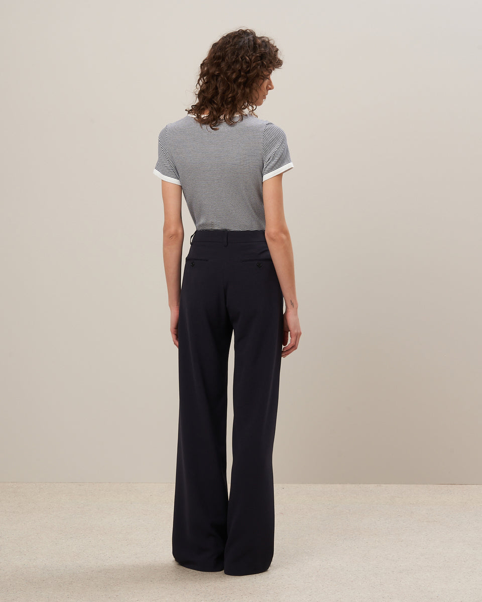 Positanon Women's Navy blue Crepe Pants - Image alternative