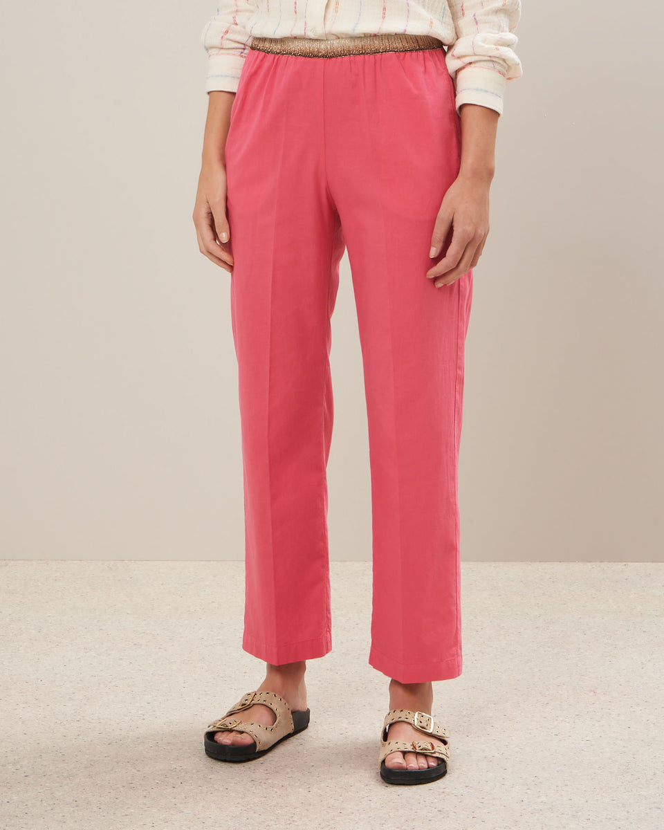 Prunellor Women's Pink Cotton Pants - Image alternative