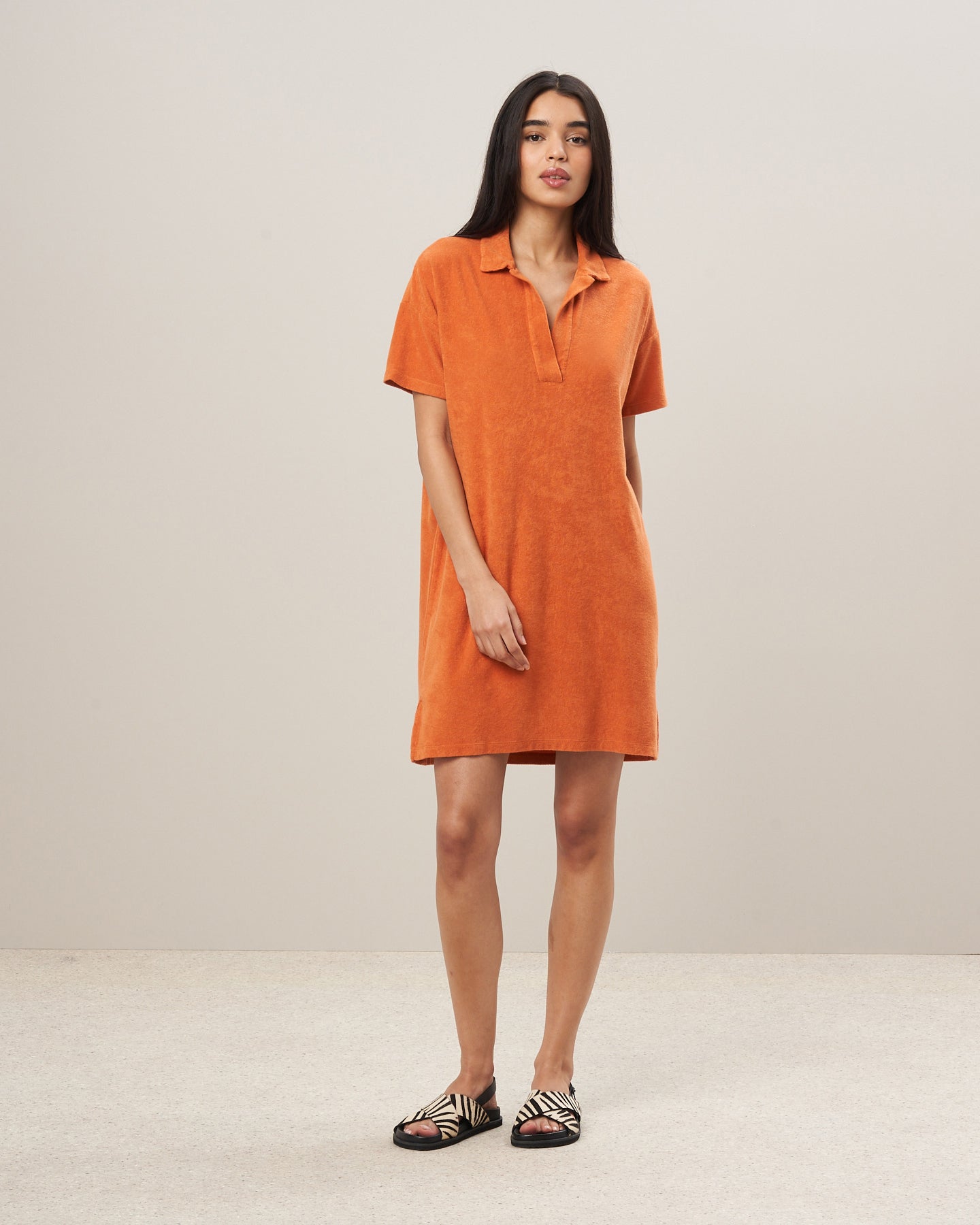 Robe Femme en éponge Orange Tuan BBQR511-07