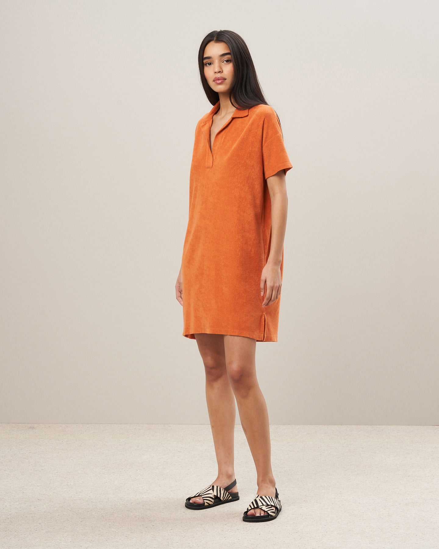 Robe Femme en éponge Orange Tuan BBQR511-07