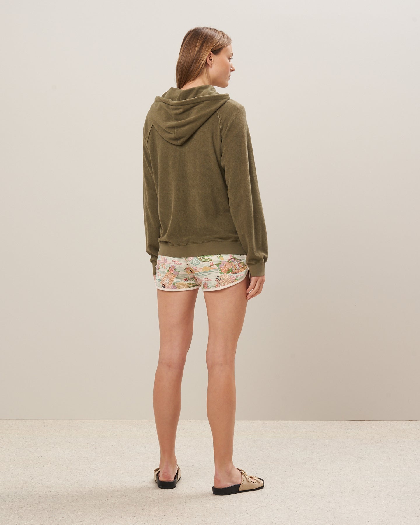 Sweatshirt Femme en éponge Vert militaire Taris BBQW511-09