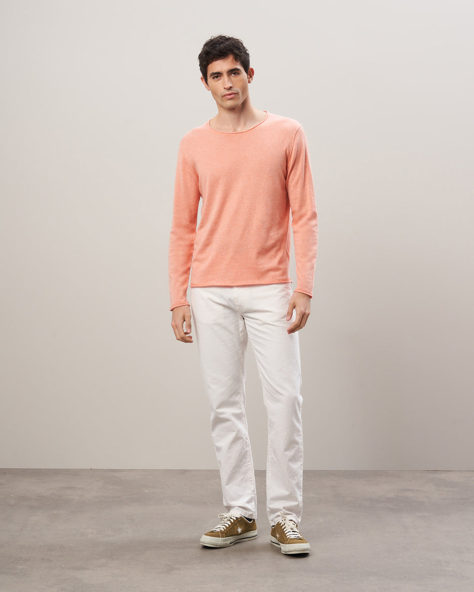 Men's Peach Supima Cotton & Cashmere Sweater - Image alternative