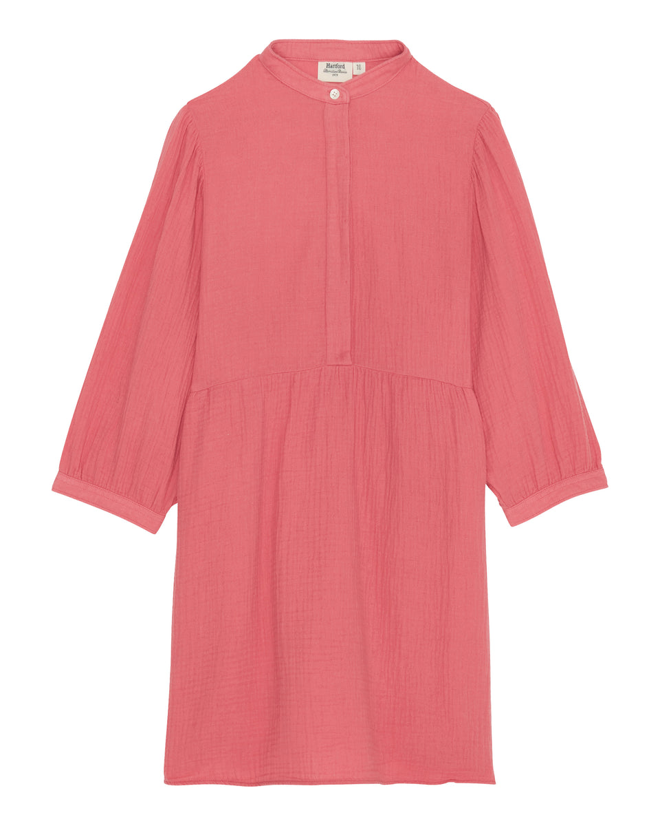 Revita Girls' Pink Double Cotton Gauze Dress - Image principale
