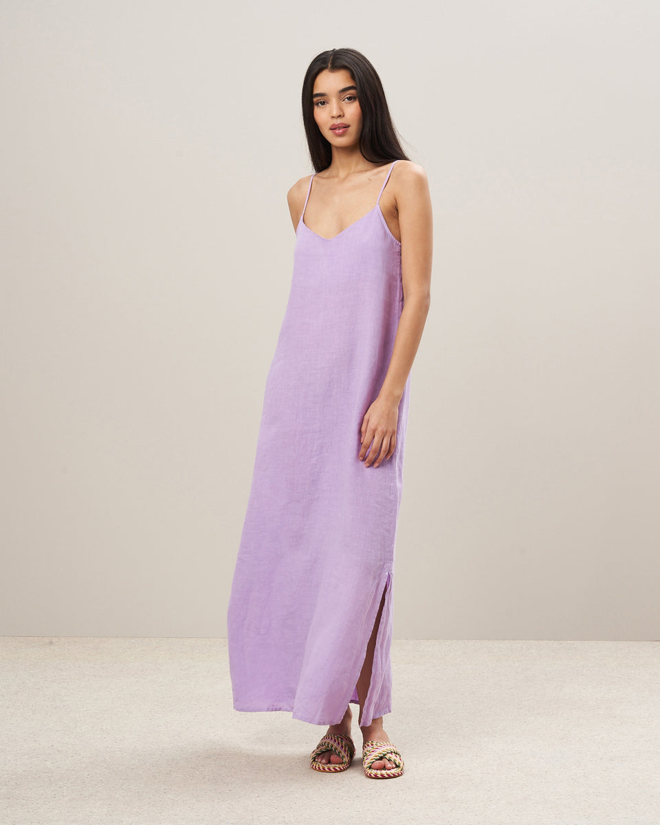 Riselli Women's Lilac Light Linen Dress - Image principale