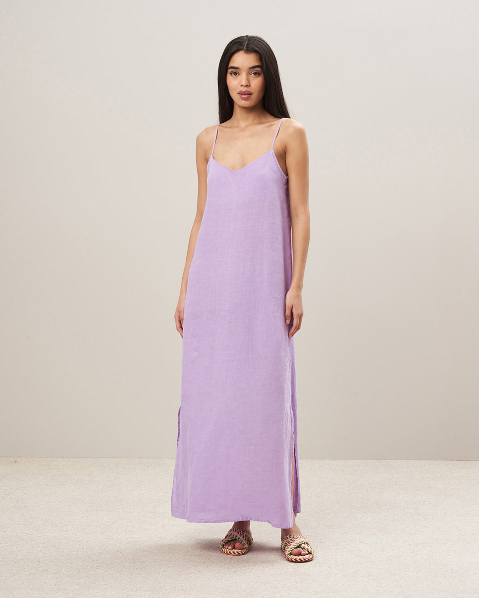 Riselli Women's Lilac Light Linen Dress - Image alternative