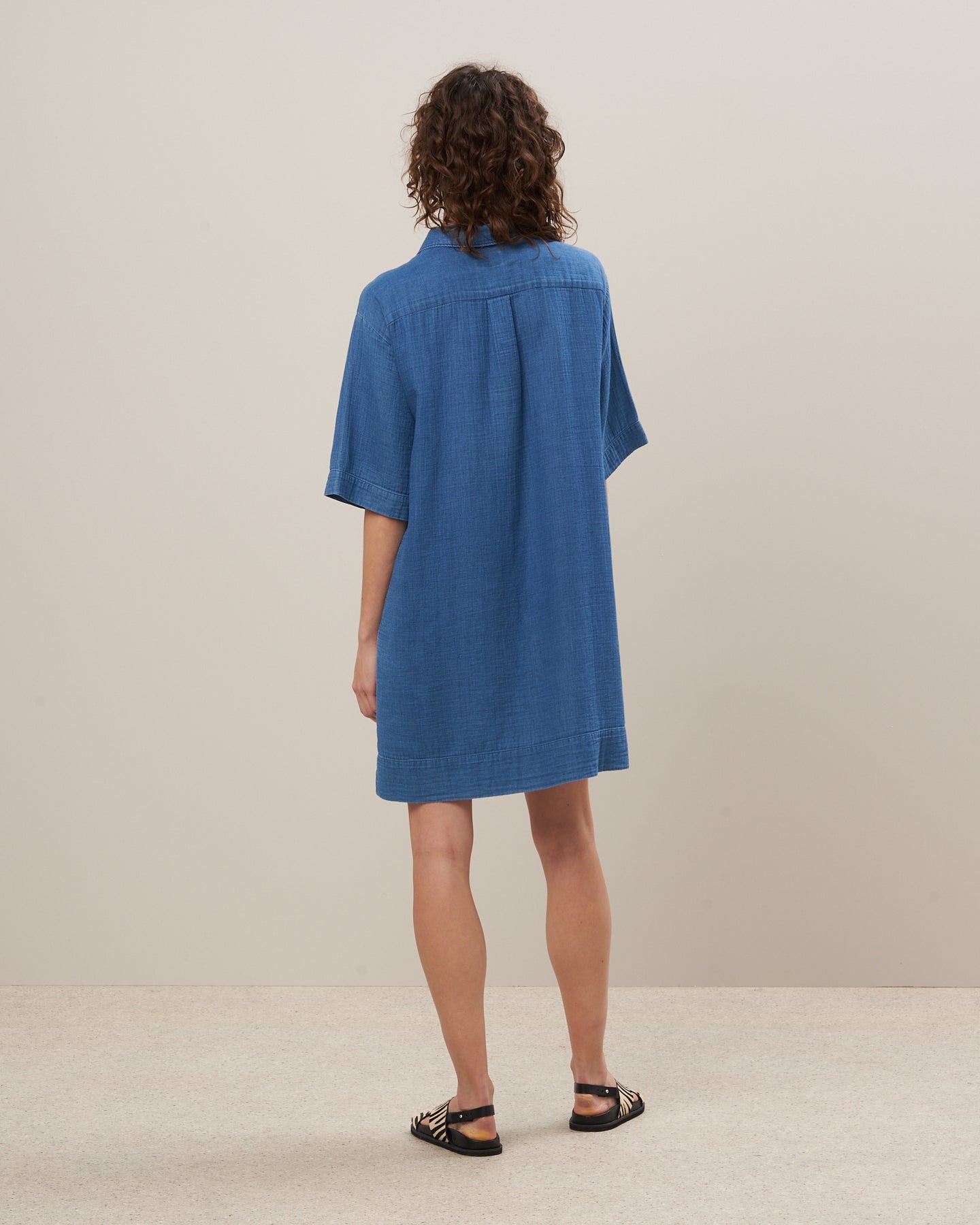 Robe Femme en coton Bleu indigo Roster BBRN616-02